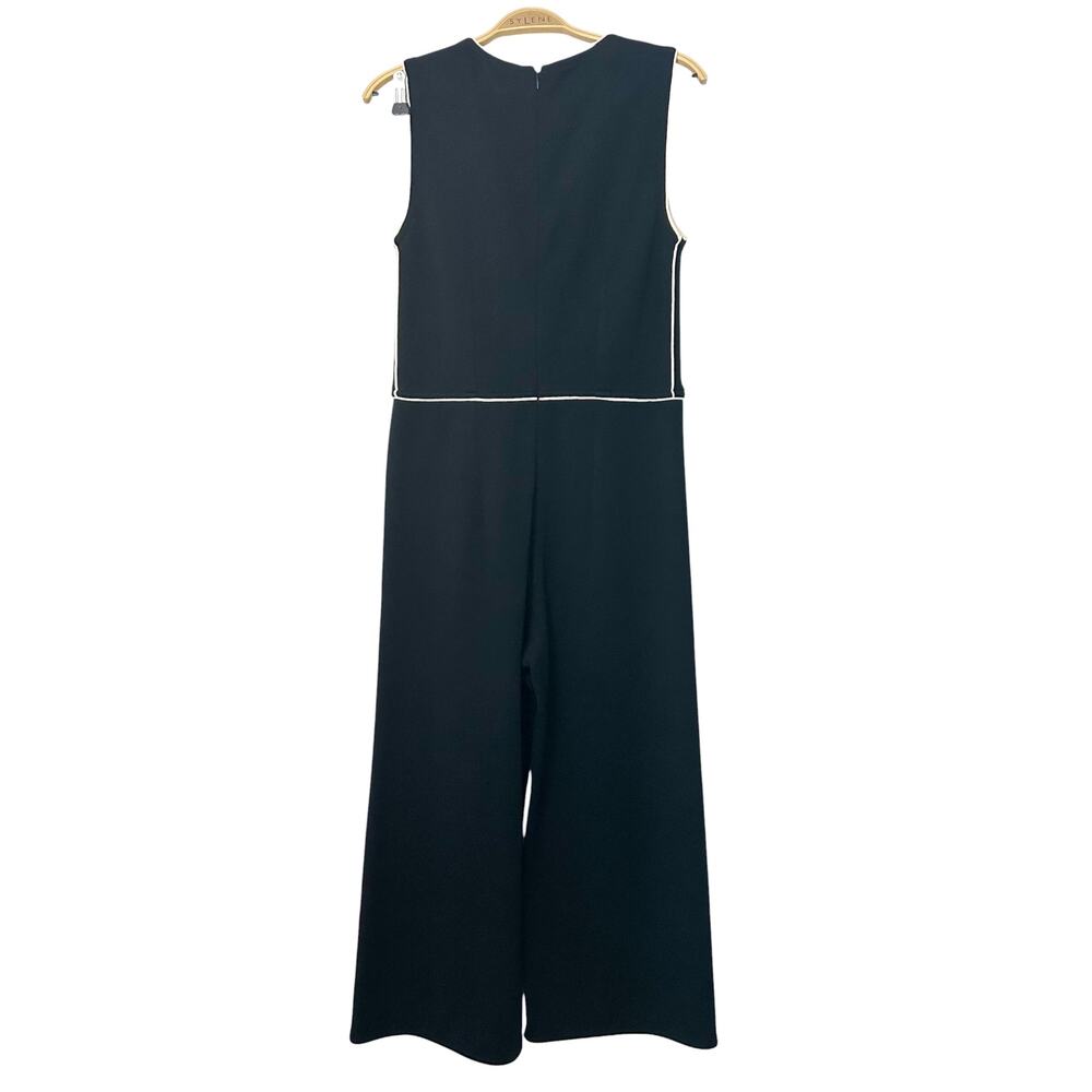 Falconeri Black Wool Wide Leg Sleeveless Jumpsuit M - Picture 2 of 14